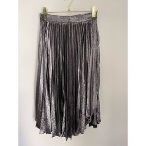BANANA REPUBLIC Pleated Metallic Midi Skirt Size 4 NWT